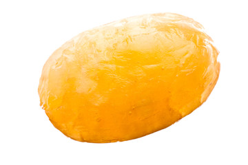 image of a yellow candy.