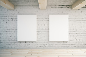 Two blank posters