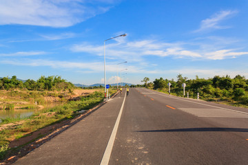 cycling on the road in country side