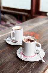 cappuccino with chocolate