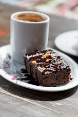 coffee with brownie