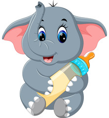 illustration of Cute elephant cartoon