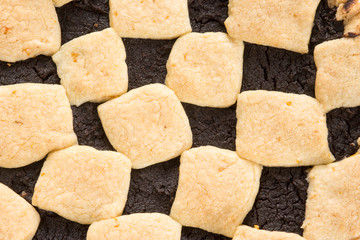 Crostata al cioccolato su un piatto