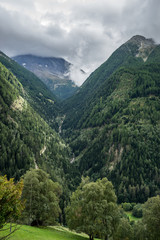 Fototapeta na wymiar View from the Simplon Pass in Switzerland