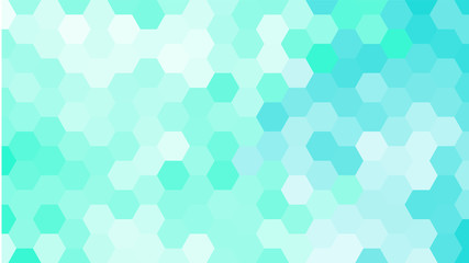 Pastel blue geometric hexagon pattern without contour. Seamless pattern. Ocean style. Polygonal shape.