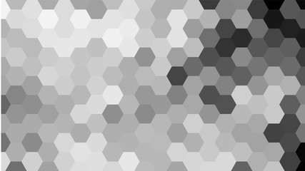 Pastel dark geometric hexagon pattern without contour. Seamless pattern. Polygonal shape. Dark grey colors.