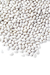 close-up shot of white beans.