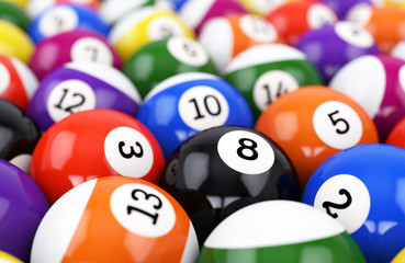 Pool balls background