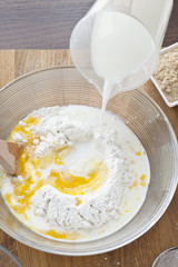 mixture of cookie ingredient.