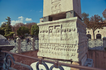Egyptian obelisk in Sultanahmet, Istanbul, Turkey