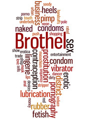 Brothel, word cloud concept 2