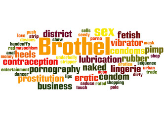 Brothel, word cloud concept 9