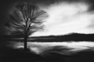 bw tree silhouette