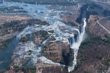Victoria Falls from above in October