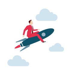 Red suit businessman