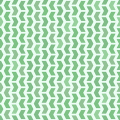 Geometric pattern with green arrows. Seamless abstract background