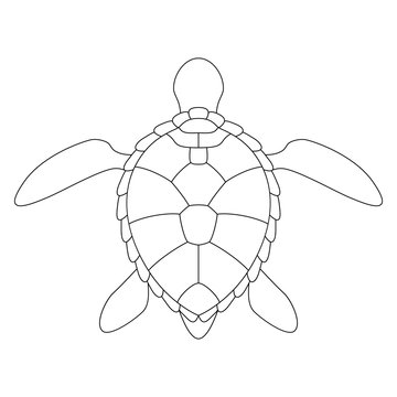 Stylized silhouette of a turtle.