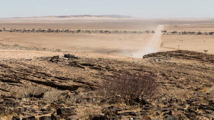 Lonely road in the desert