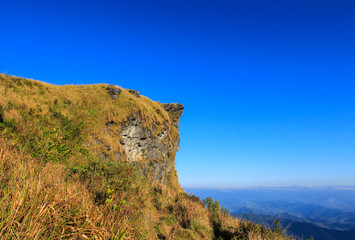 Sunny day at Phu Chi Fa(a mountain area and national forest park in Thailand,a part of Doi Pha...