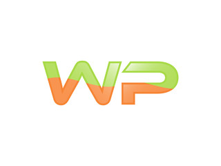 Green Orange shiny WP letters