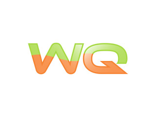 Green Orange shiny WQ letters