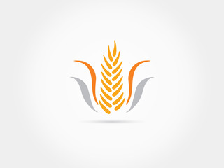 Corn leaf leaves oat paddy farm farmer logo symbol