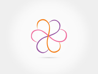 Infinity six symbol colorful circle beauty logo