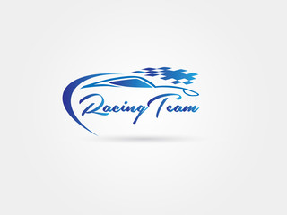 Obraz premium Racing team automotive car vehicle speed logo