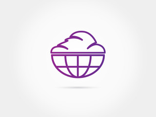 World cloud logo