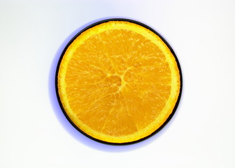 Glass of Orange from Top