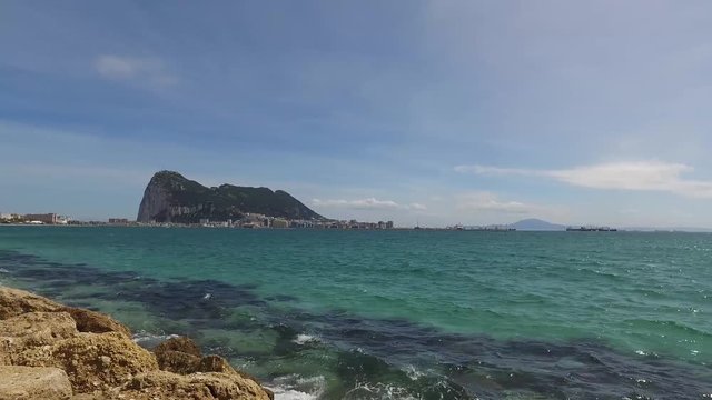 Gibilterra, Regno Unito, Andalusia, Spagna - April 16, 2016: Promontorio di Gibilterra (Ultra High Definition, UltraHD, Ultra HD, UHD, 4K, 2160P, 3840x2160)
