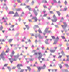 Geometric abstract vector background. Colored triangle seamless pattern