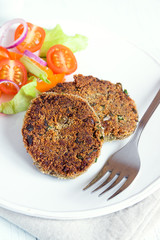 Vegetarian lentil burger