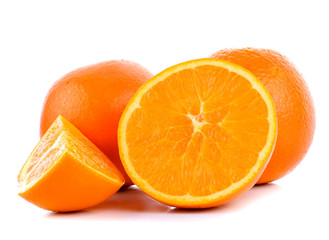 oranges on white background