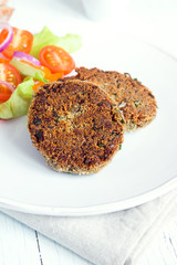 Vegetarian lentil burger