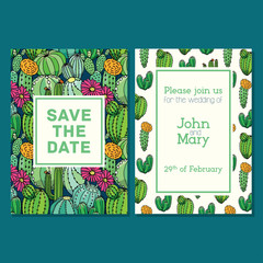 Wedding card invitation template editable, pattern vector design. Save the date card. 