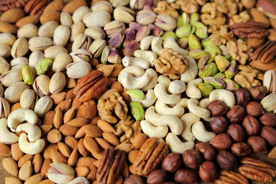 Varieties of nuts.