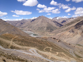 Beautiful mountains on Leh highway, Leh district, Ladakh, Himalayas, Jammu and Kashmir, Northern India