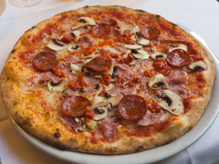 High view of an Italian Pizza