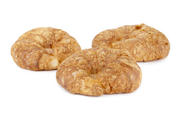 three croissant breads