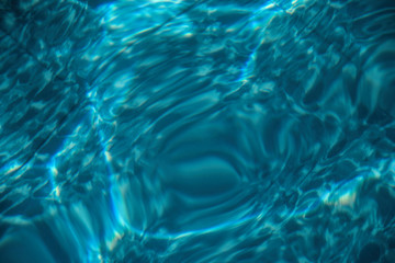 Fototapeta na wymiar Ripple of water in the pool with sunny reflections, summer time, water waves