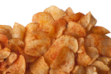 heap of cheese flavored potato chips
