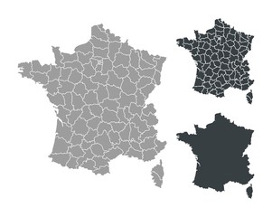 Detalied France map