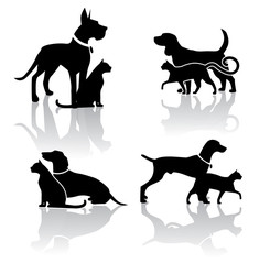 Vet Dog cat et Icon EPS vector