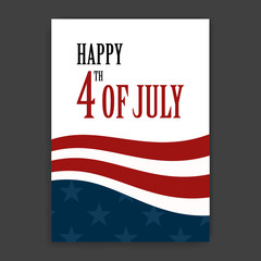 Vector Illustration of a 4th of July Independence Day Background