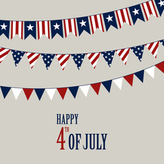 Obraz premium Vector Illustration of a 4th of July Independence Day Background