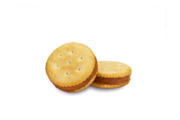 Pineapple Cookies on background,clipping path