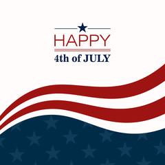 Vector Illustration of a 4th of July Independence Day Background - 109442528