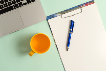 Blog or blogging text on the desk