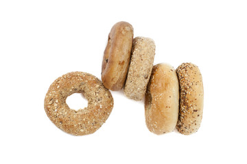 assorted kinds of bagels